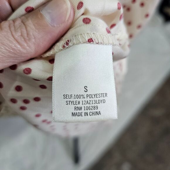 Francesca's Collections Miami Polka Dot Halter Peplum Tank Size Small - Picture 9 of 10